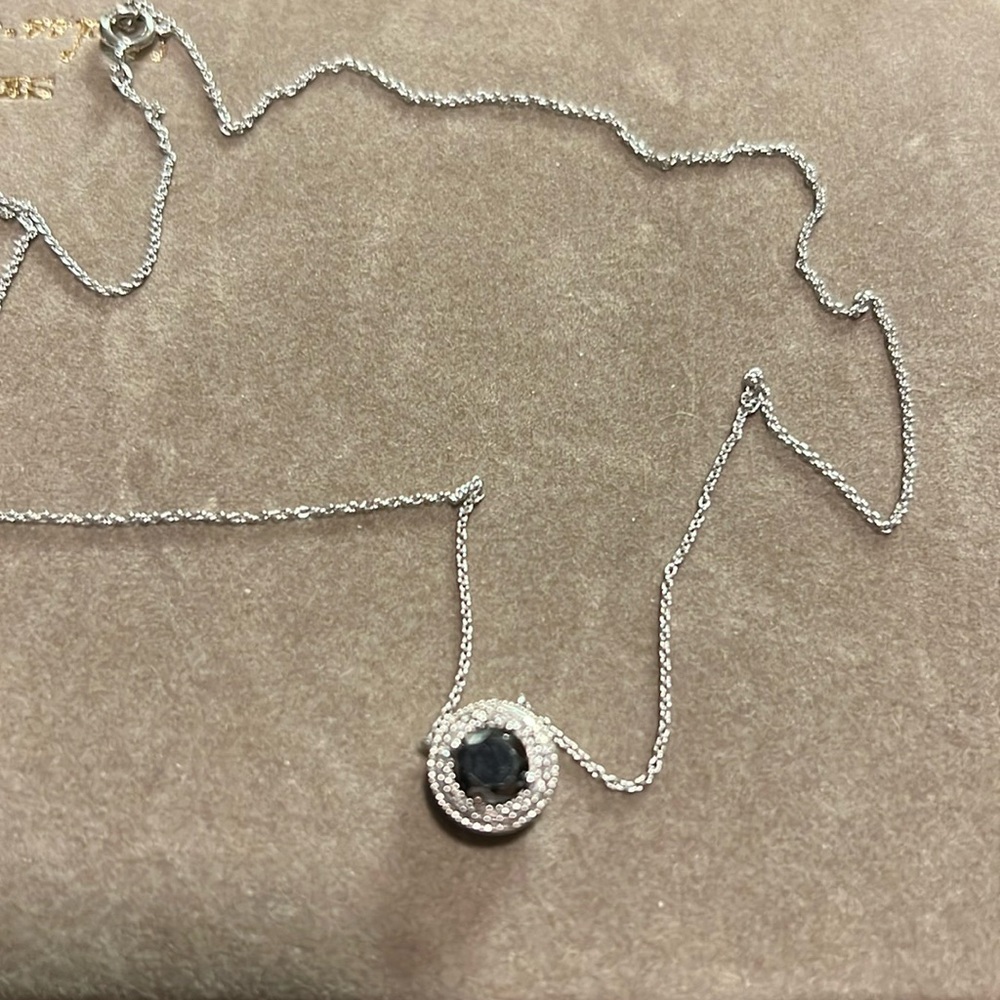 925 18” Black Diamond necklace